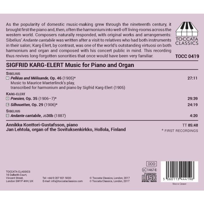 Karg-Elert: Music for Piano and Organ - slide-1
