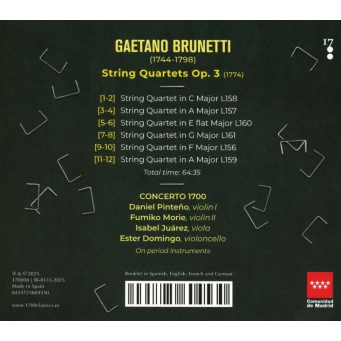 Brunetti: String Quartets Op. 3 - slide-1