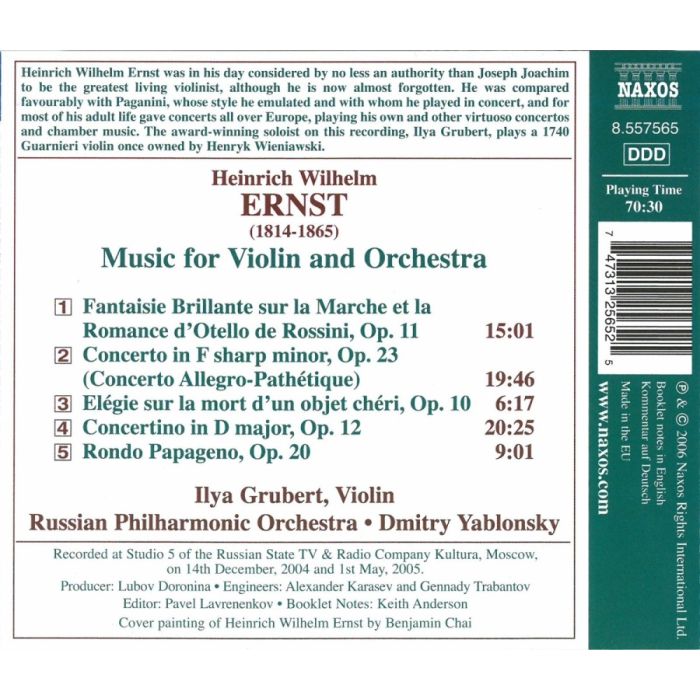 ERNST: Music for Violin and Orchestra - slide-1