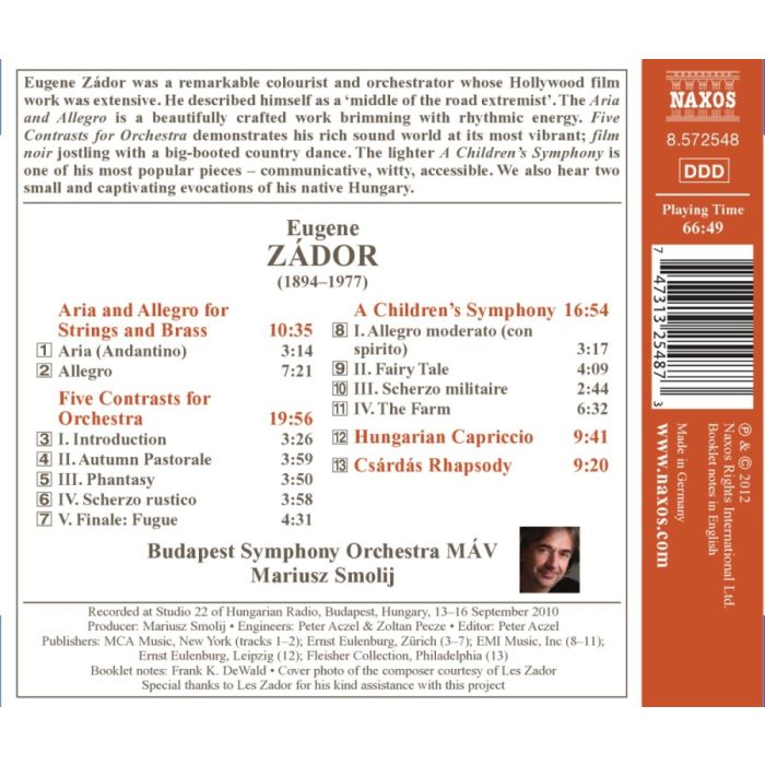 Zador: Five Contrasts, A Childrens Symphony - slide-1