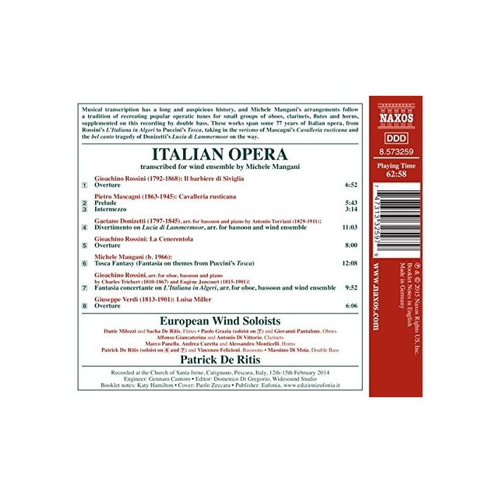 Italian Opera - Transcribed for wind ensemble by Michele Mangani - slide-1