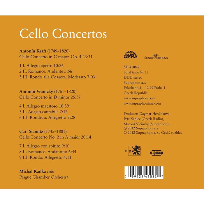 Kraft Vranický Stamitz: Cello Concertos - slide-1