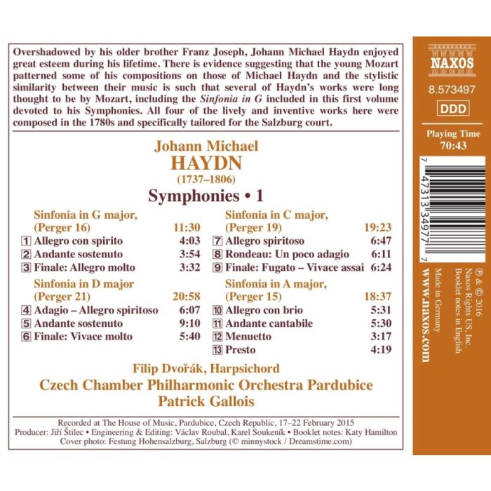 Haydn, Michael: Symphonies Vol. 1 - slide-1