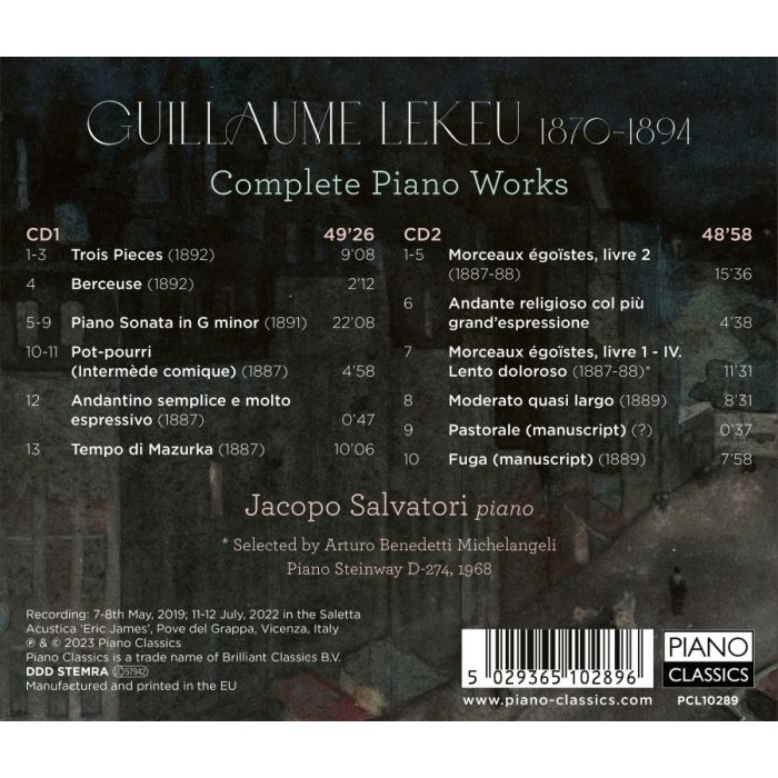 Lekeu: Complete Piano Works - slide-1