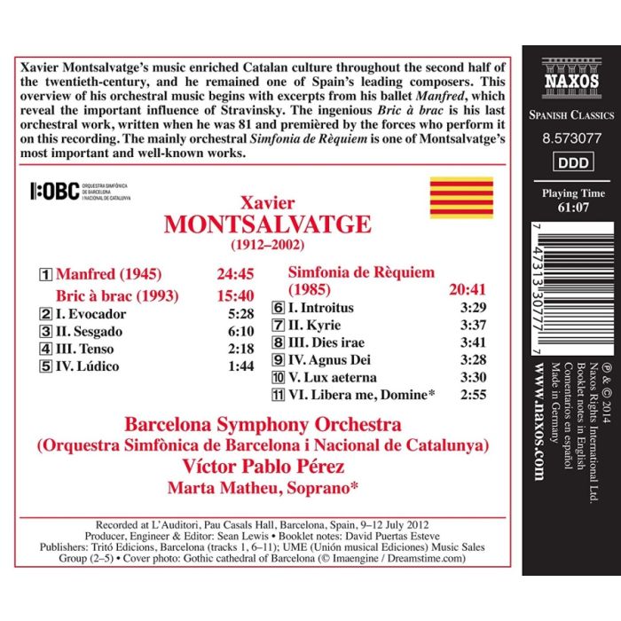 Montsalvatge: Simfonia de Requiem, Manfred, Bric à brac - slide-1