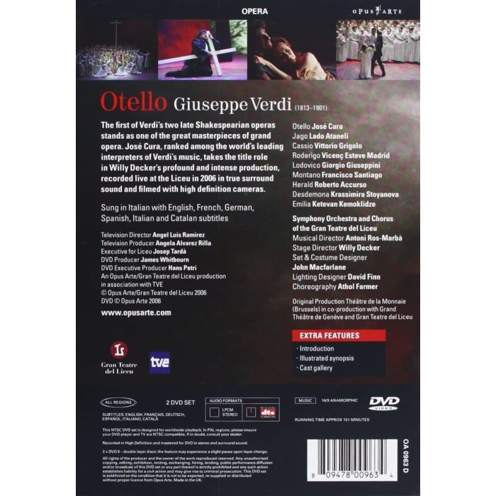 Verdi: Otello (2 DVD)  Gran Teatre del Liceu, Barcelona 2006 - slide-1