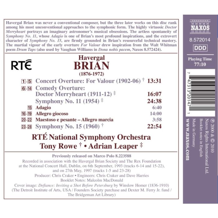 Havergal Brian: Symphonies Nos. 11 & 15, Doctor Merryheart, For Valour - slide-1