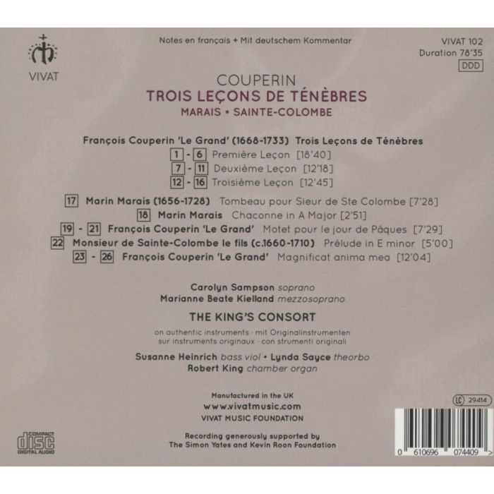 Couperin: Trois Leçons de Ténèbres - slide-1