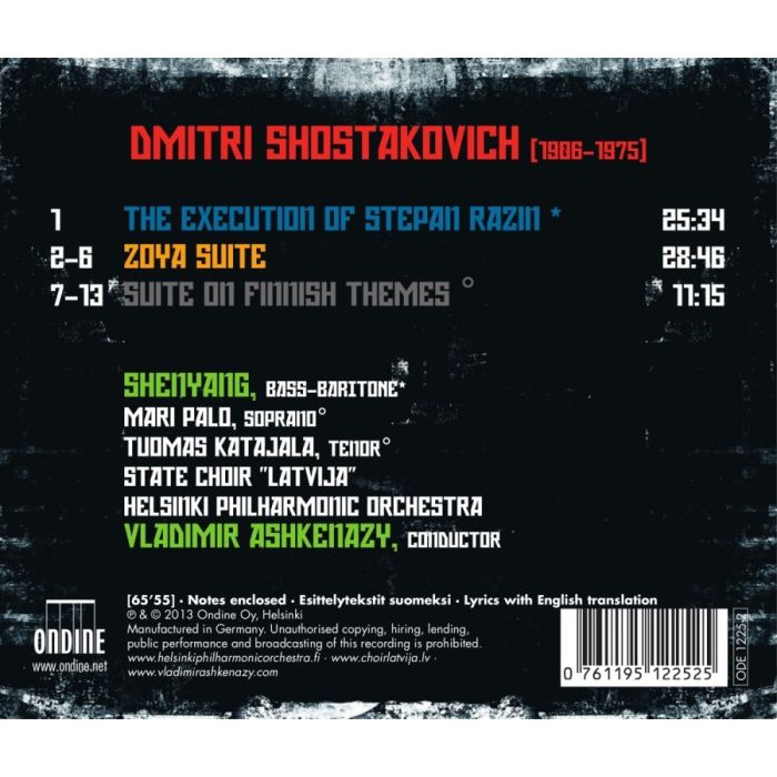 Shostakovich: The Execution of Stepan Razin, Zoya Suite, Suite on Finnish Themes - slide-1
