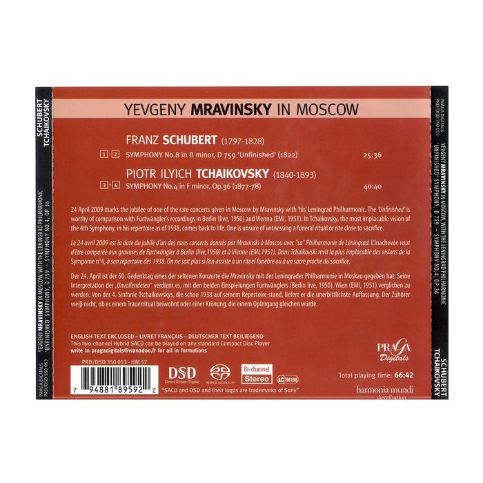 Yevgeny Mravinsky in Moscow - SCHUBERT: Symphony 