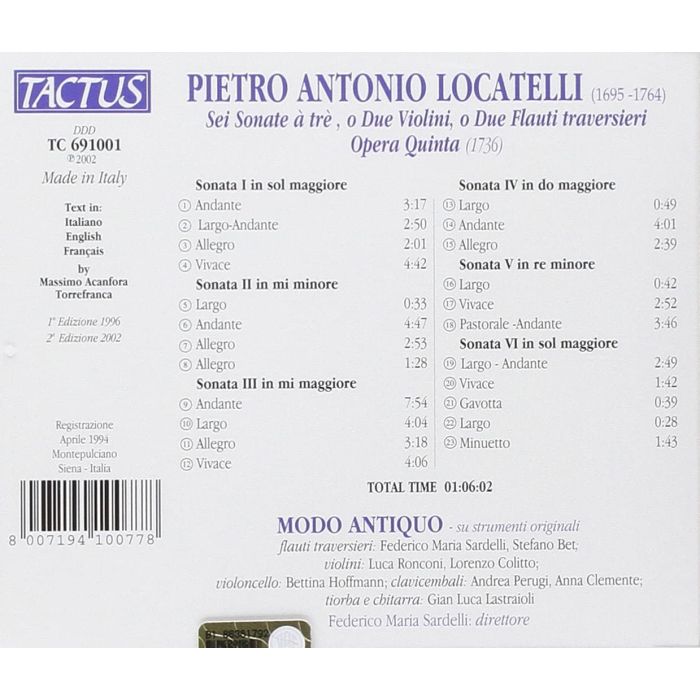 Locatelli: Sonate a tre op. V - slide-1