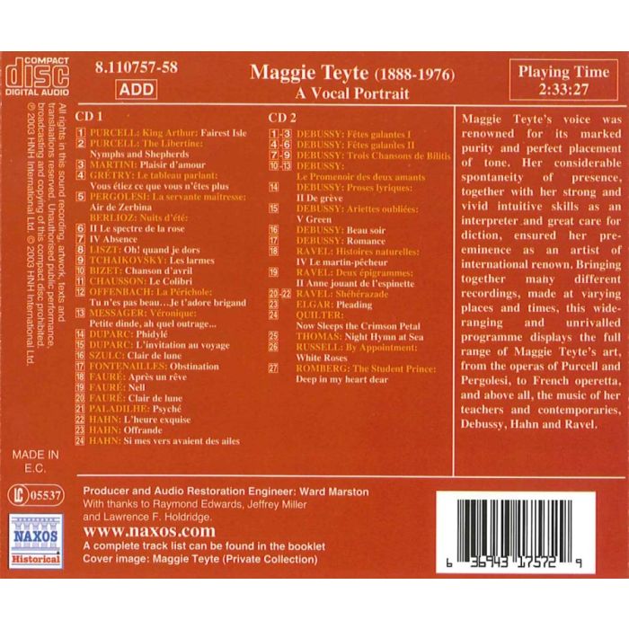 TEYTE, Maggie: A Vocal Portrait  (1932-1948) - slide-1