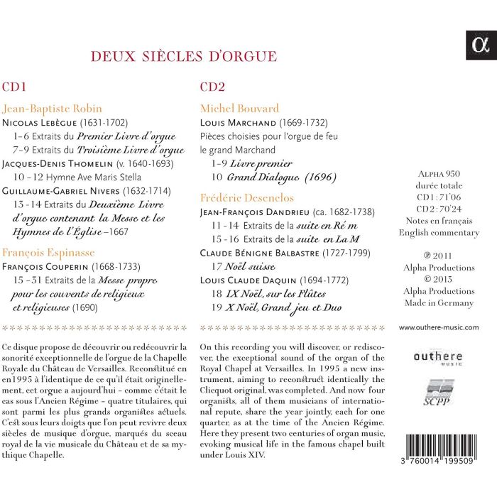 Deux Siècles d’Orgue - La Chapelle Royale du Château de Versailles - slide-1