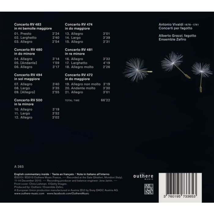 Vivaldi: Concerti per fagotto RV 483, 480, 494, 500, 474, 481, 472 - slide-1