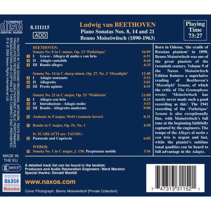 Beethoven: Piano Sonatas Nos. 8, 14, 21 - slide-1