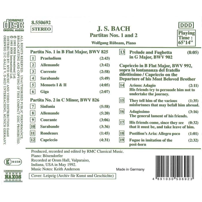 BACH: Partitas vol. 1 - slide-1
