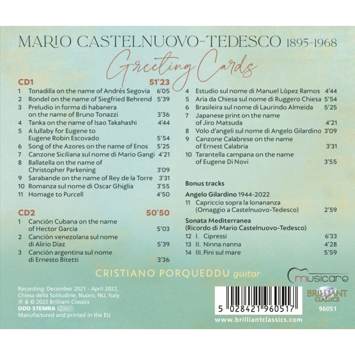 Castelnuovo-Tedesco: Greeting Cards - slide-1