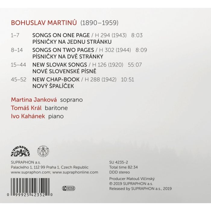 Martinů: Songs - slide-1