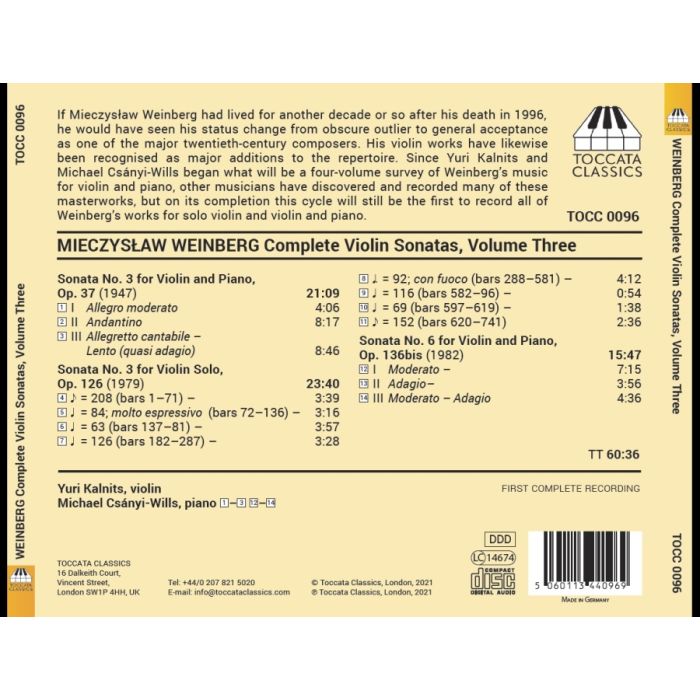 Weinberg: Complete Violin Sonatas Vol. 3 - slide-1