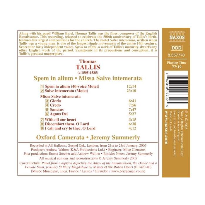 TALLIS: Spem in alium, Missa Salve intemerata - slide-1