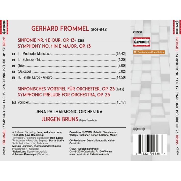 Frommel: Symphony No. 1; Symphonic Prelude - slide-1