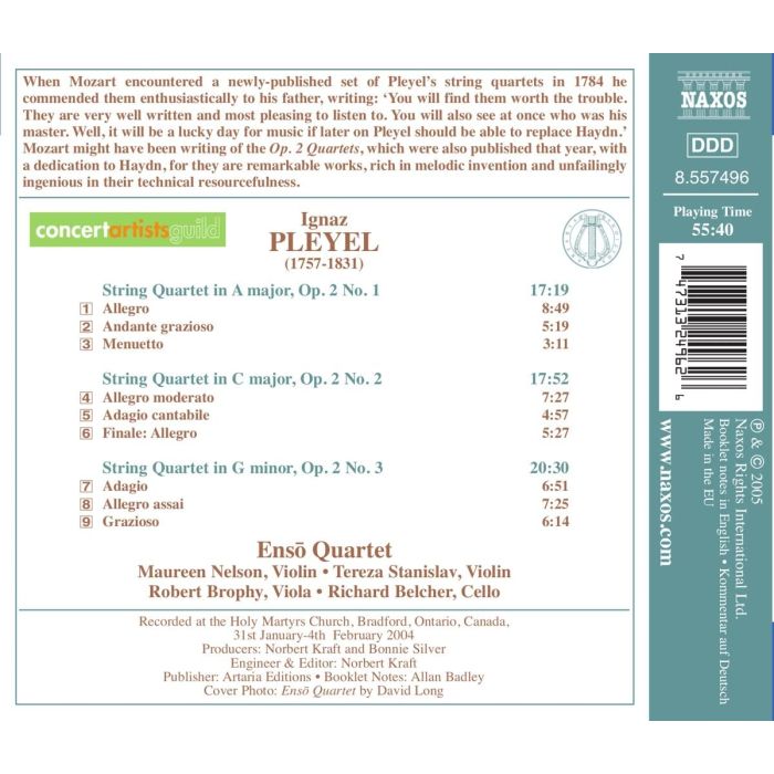 PLEYEL: String Quartets Op. 2, Nos. 1-3 - slide-1