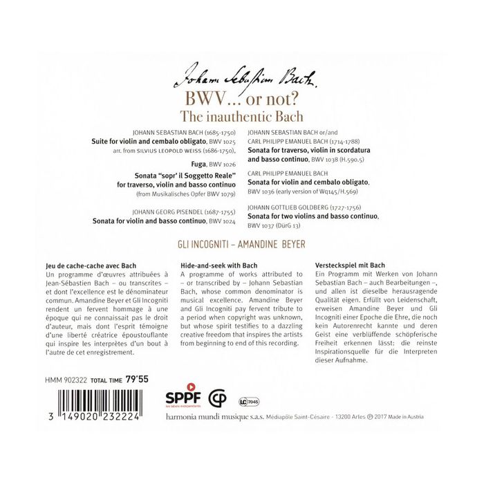 BWV... or not ? - utwory przypisywane Bachowi - slide-1