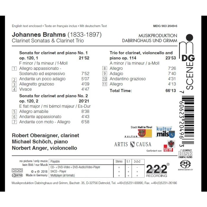 Brahms: Clarinet Sonatas; Clarinet Trio - slide-1