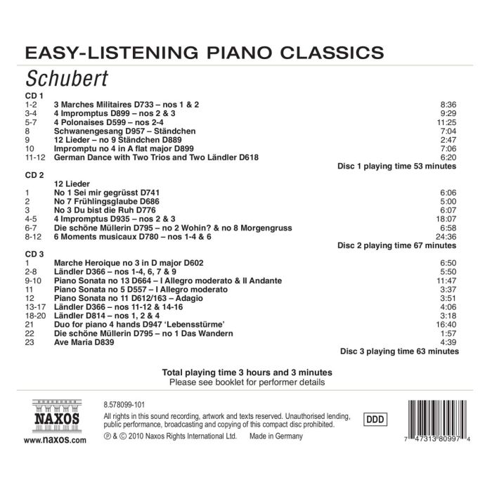 EASY-LISTENING PIANO CLASSICS - SCHUBERT - slide-1