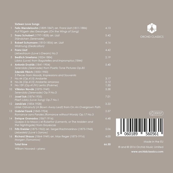 Sixteen Love Songs – Mendelssohn, Schubert, Schumann, Dvořák, Fibich, Janáček, Granados, Strauss, - slide-1