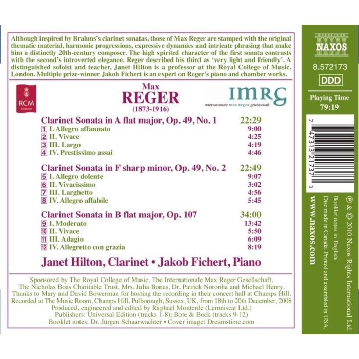 Reger: Clarinet Sonatas - slide-1