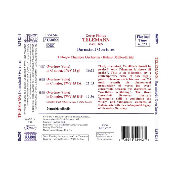 TELEMANN: Darmstadt Overtures - slide-1
