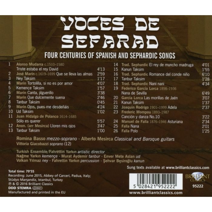 Voces de Sefarad: Four Centuries of Spanish and Sephardic Songs - slide-1