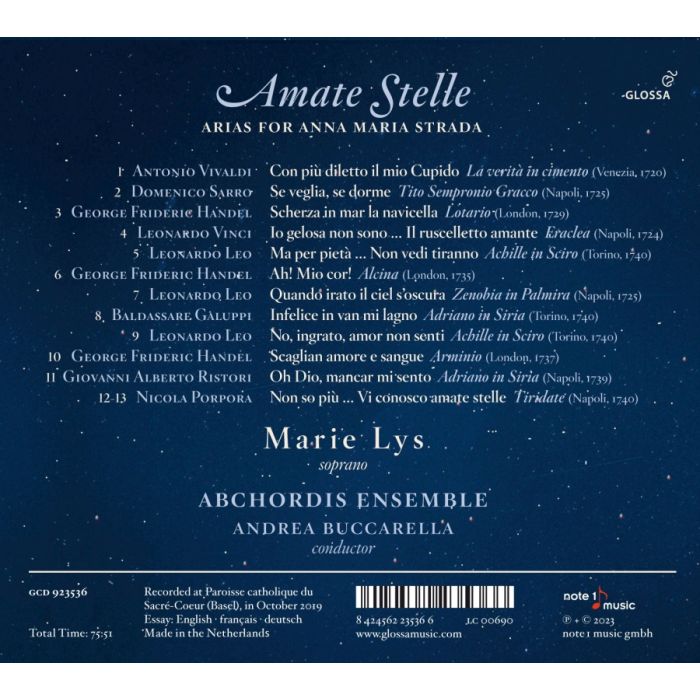 Amate stelle - Arias for Anna Maria Strada - slide-1