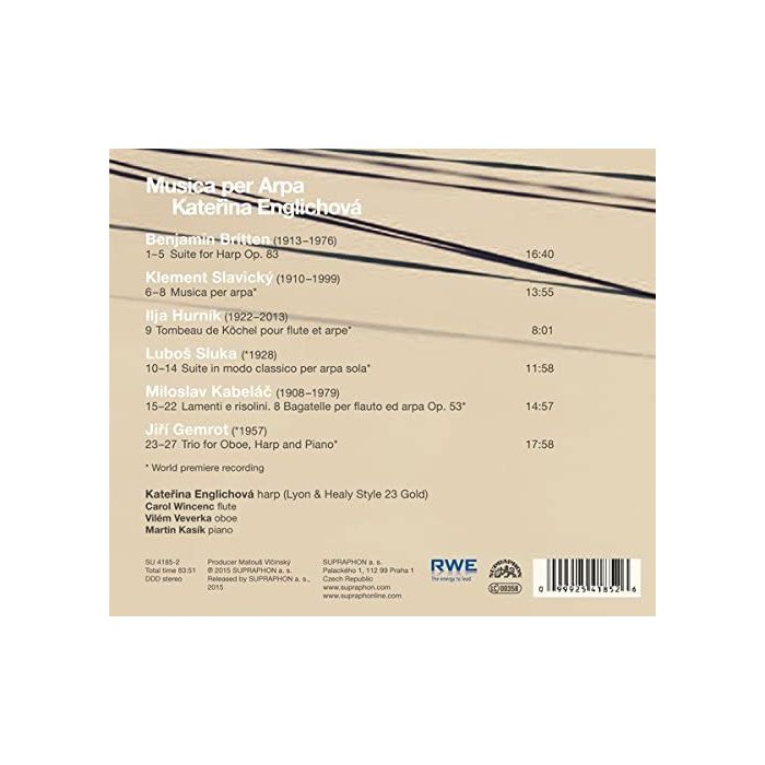 Musica per Arpa – Britten, Slavicki, Hurník, Sluka, Kabeláč, Gemrot - slide-1