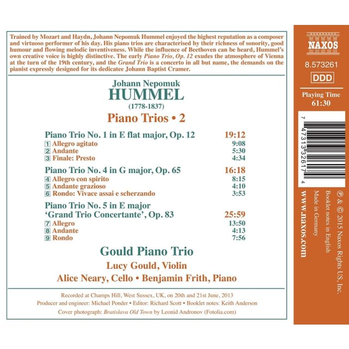 Hummel: Piano Trios Vol. 2 - Nos. 1, 4 & 5 - slide-1