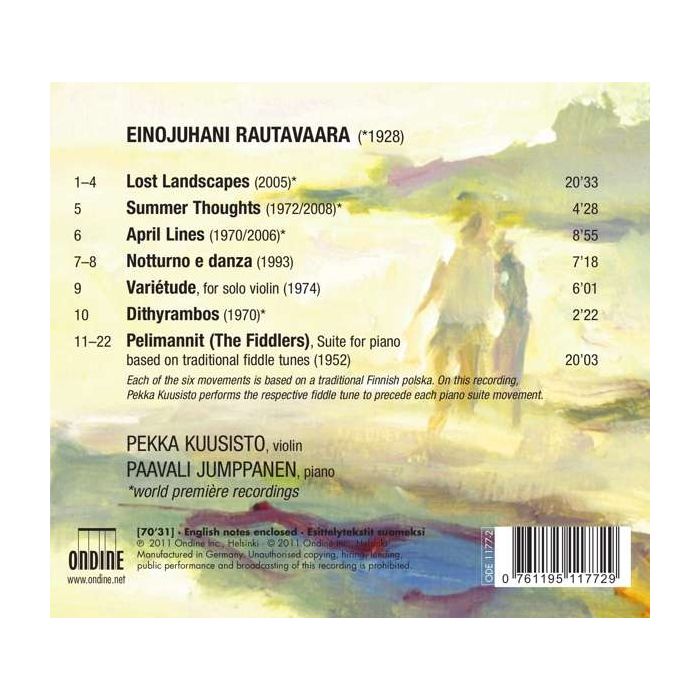 Rautavaara: Summer Thoughts, Works For Violin And Piano - slide-1