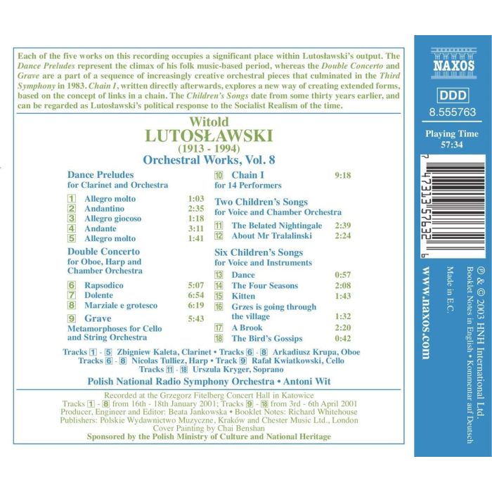 Lutosławski: Orchestral Works Vol. 8 - slide-1