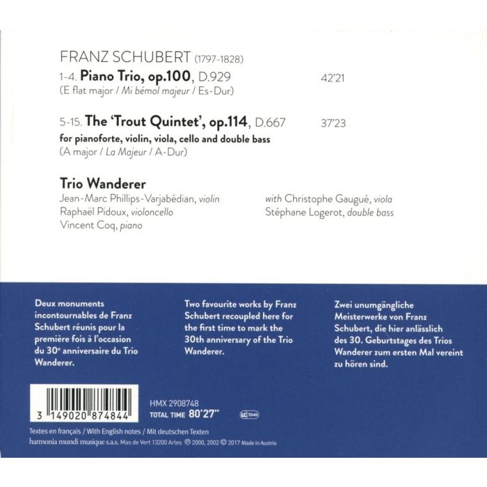 Schubert: Piano Trio op. 100; The Trout Quintet - slide-1