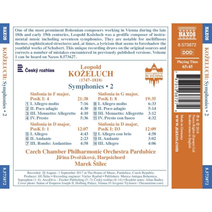 Koželuch: Symphonies Vol. 2 - slide-1