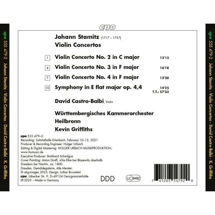 Stamitz: Three Violin Concertos; Symphony - slide-1