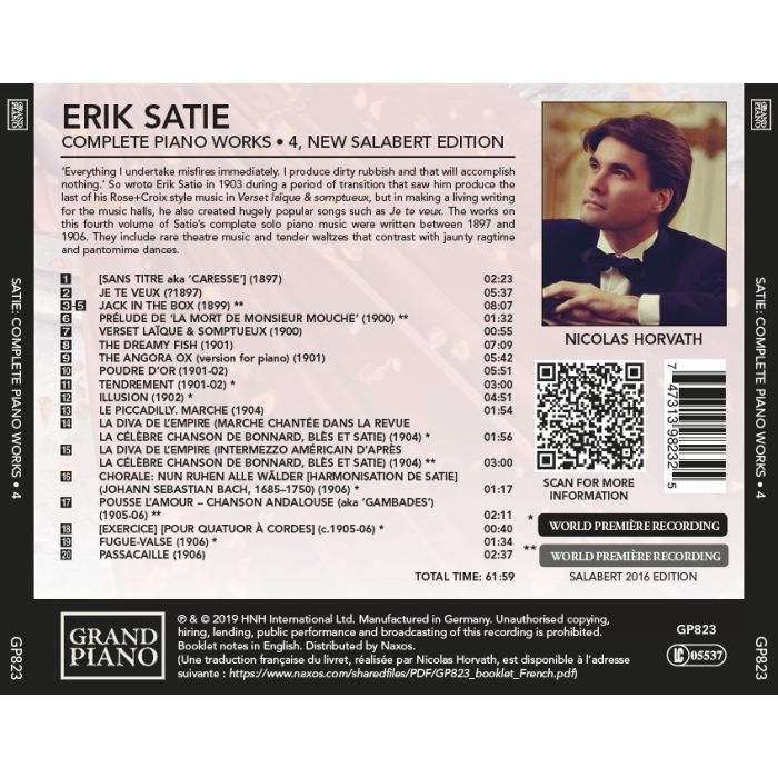 Satie: Complete Piano Works Vol. 4 - slide-1