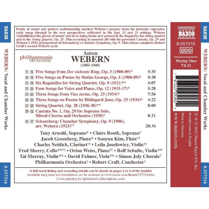 Webern: Vocal and Chamber Works – Songs, String Quartet, Cantata - slide-1