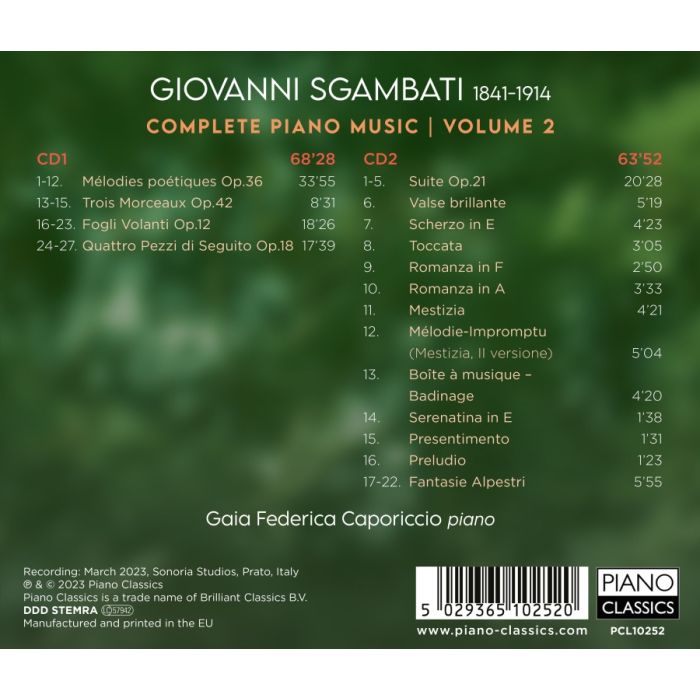 Sgambati: Complete Piano Music Vol. 2 - slide-1