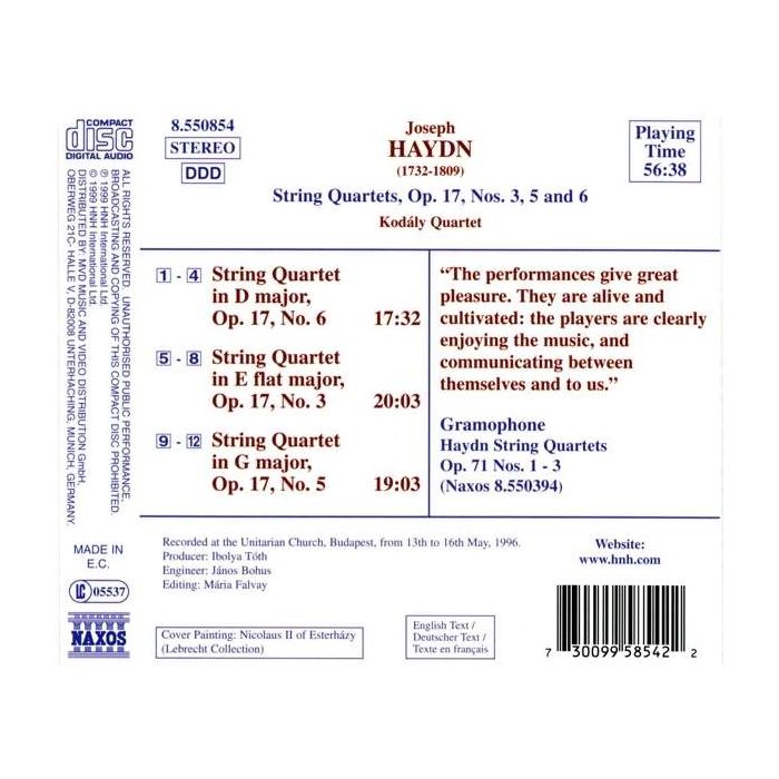 HAYDN: String Quartets op.17 vol. 2 - slide-1