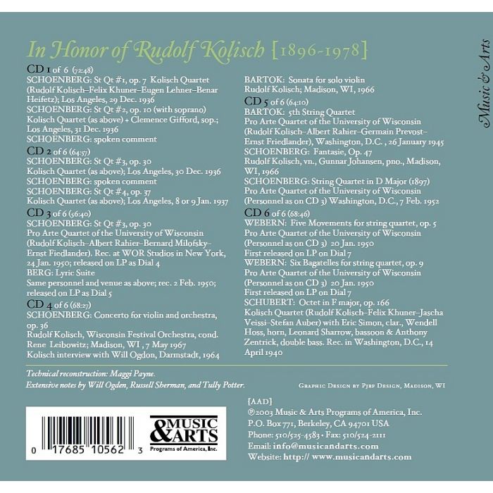 In Honor of Rudolf Kolisch - slide-1