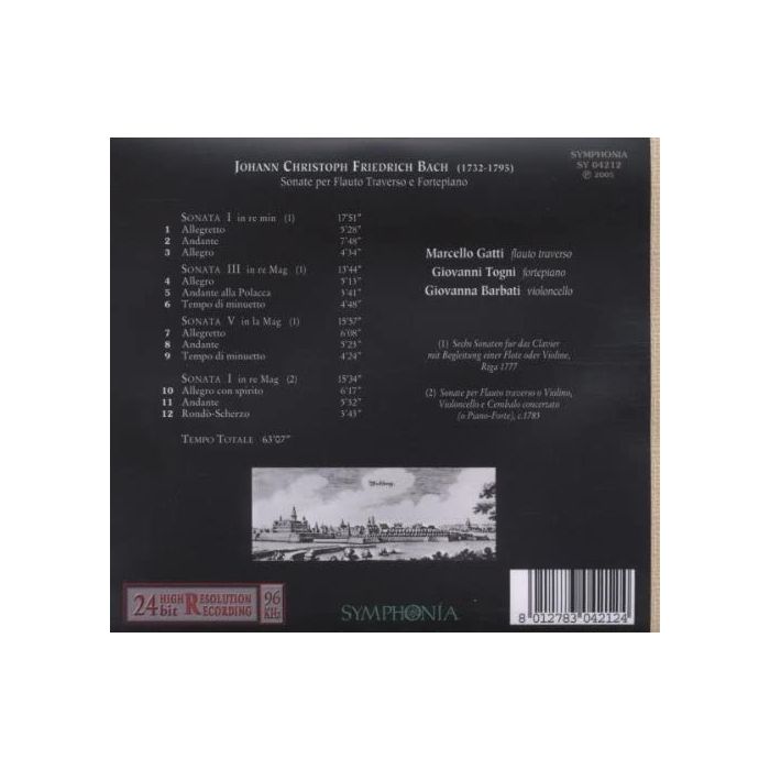 Bach JCF: Sonatas For Transverse Flute And Fortepiano - slide-1