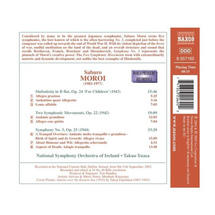 MOROI: Symphony No. 3; Two Symphonic Movements - slide-1