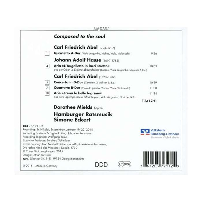 Abel & Hasse: Concerti; Quartetti; Arie - slide-1