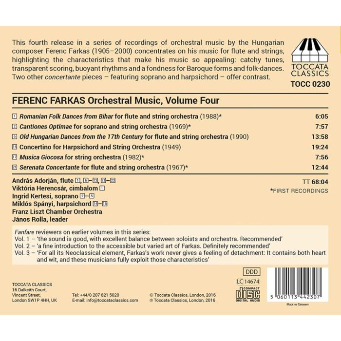 Farkas: Orchestral Music Vol. 4 - Music for Flute & Strings - slide-1